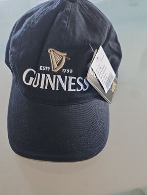 Guinness Black Cap with Gold Harp and White Lettering